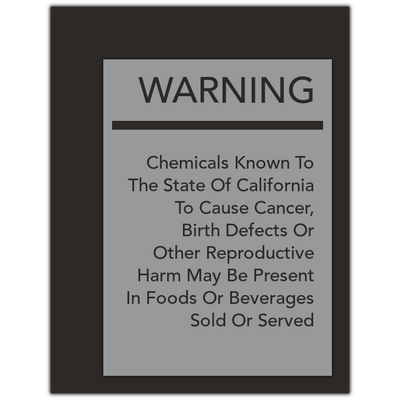 Best Western Contemporary - California Prop 65 - Chemicals in Food and Beverage