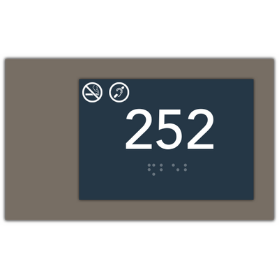 Room Number - No Smoking, Hearing Impaired