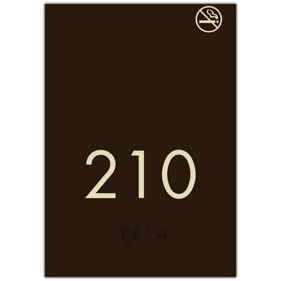 Room Number W/ Non Smoking Symbol