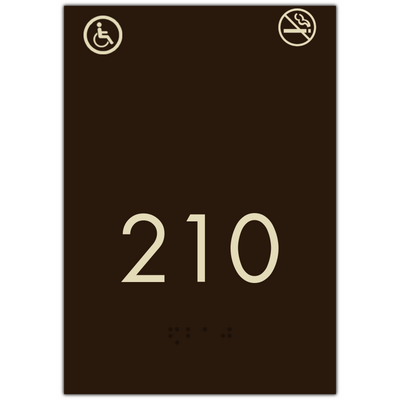 Room Number W/ Non Smoking & Handicap Symbol