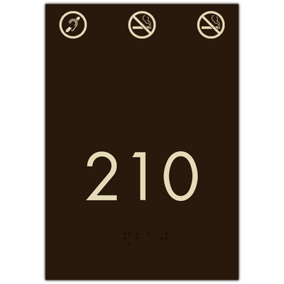 Comfort 2018 - Room Number W/ Non Smoking, Handicap & Hearing Impaired Symbol