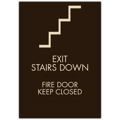 Exit Stairs Down - Fire Door Keep Closed