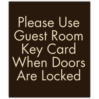 Use Key Card For Entry