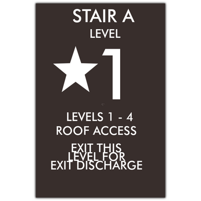 Element Stair Level ID Sign (Exit Level)