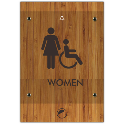 Element Women's Accessible Restroom ID sign