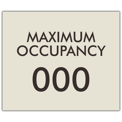 Element Maximum Occupancy Sign