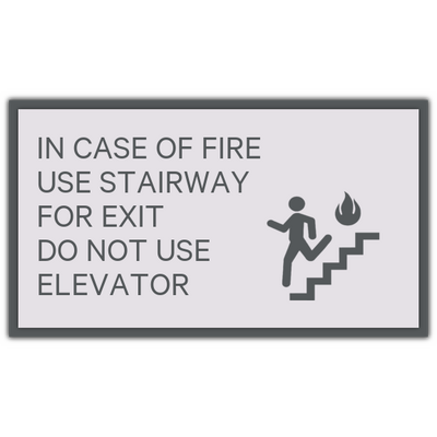 Sheraton In Case of Fire Signs